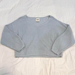 Abercrombie & Fitch Soft Blue V-Neck Sweater